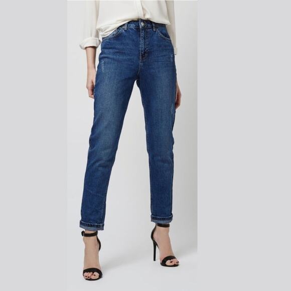 TopShop Moto MOM High Waisted Jeans Size 30 - Picture 1 of 10